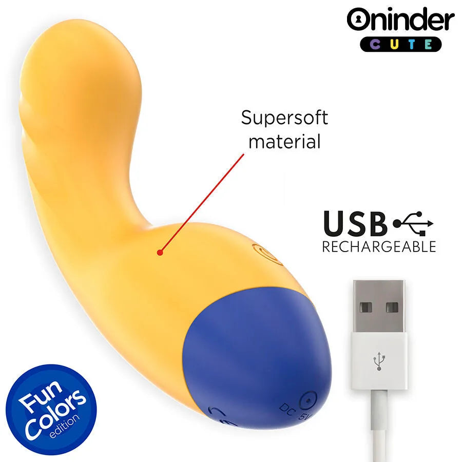 Vibromasseur ONINDER CUTE puissant compact silicone application connectivité couples étanche rechargeable