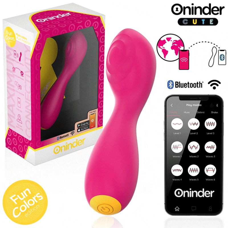 Vibromasseur compact ONINDER CUTE puissant silicone médical application contrôle longue distance