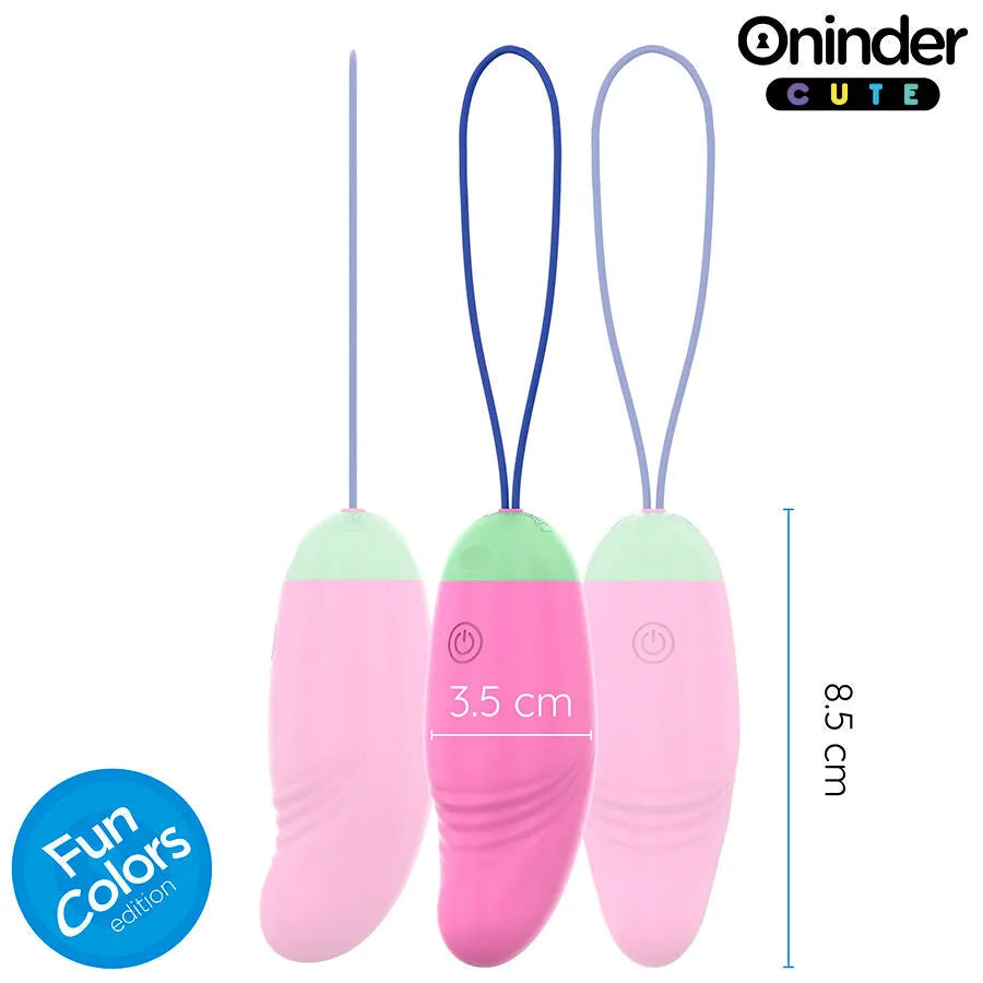 Œuf vibrant discret silicone vibrant ondulatoire ONINDER application contrôlable couples