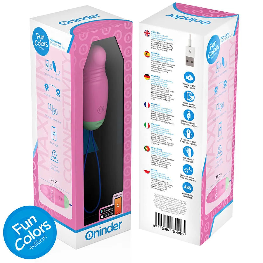 Œuf vibrant discret silicone vibrant ondulatoire ONINDER application contrôlable couples