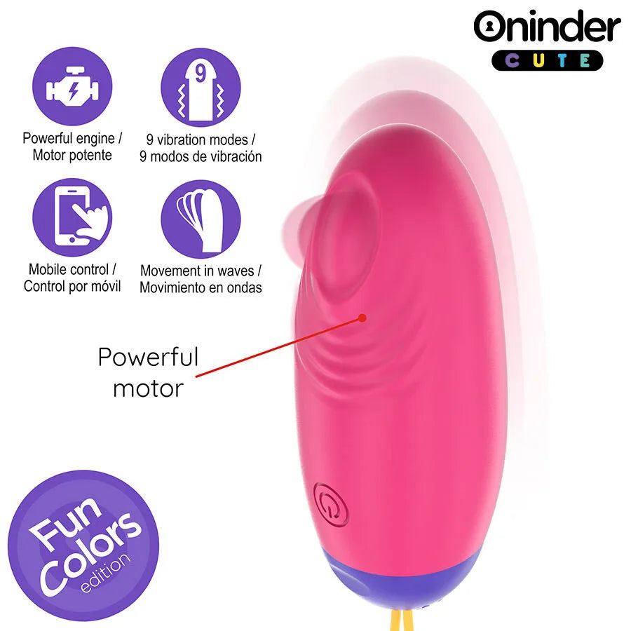 Oeuf vibrant silicone médical hypoallergénique sans phtalate rechargeable étanche application pilotable ergonomique discret ondulatoire neuf modes vibration couleurs vives