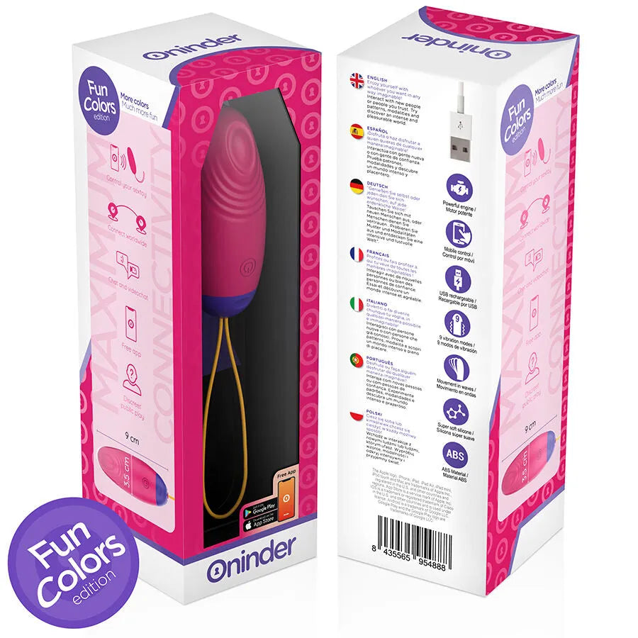 Oeuf vibrant silicone médical hypoallergénique sans phtalate rechargeable étanche application pilotable ergonomique discret ondulatoire neuf modes vibration couleurs vives
