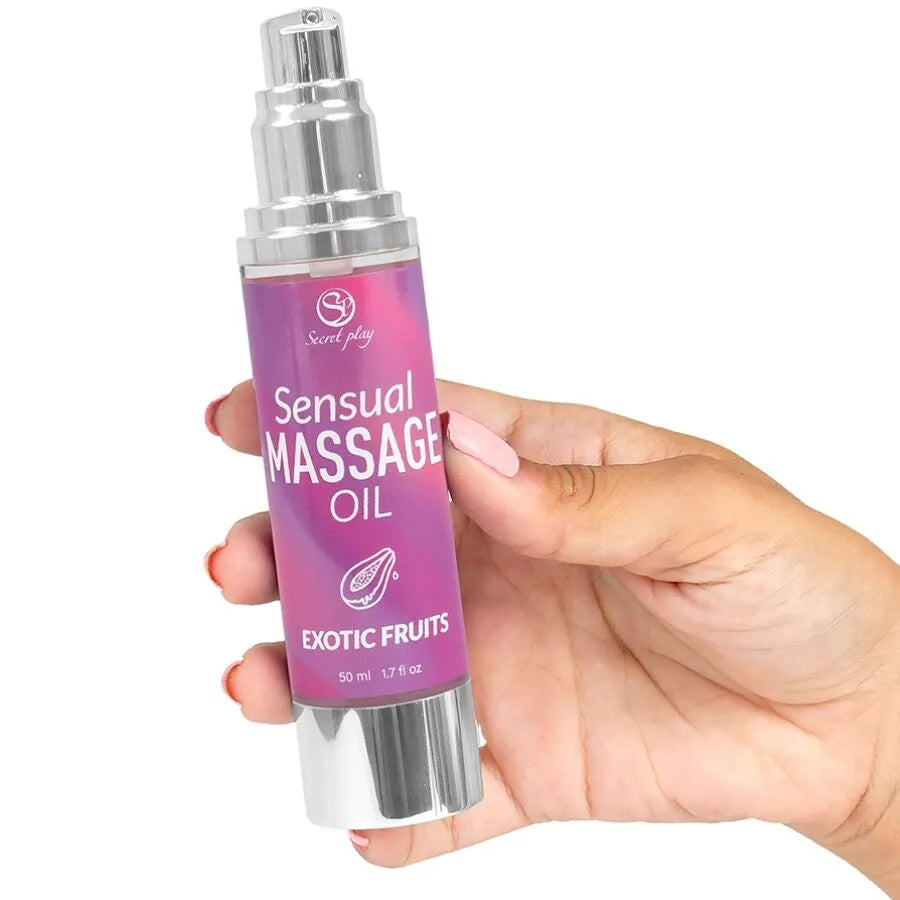 huile massage exotique hydratante érotique satinée peau couple sensuelle fruitée envoûtante glissante nourrissante luxueuse truffe noire tournesol flacon