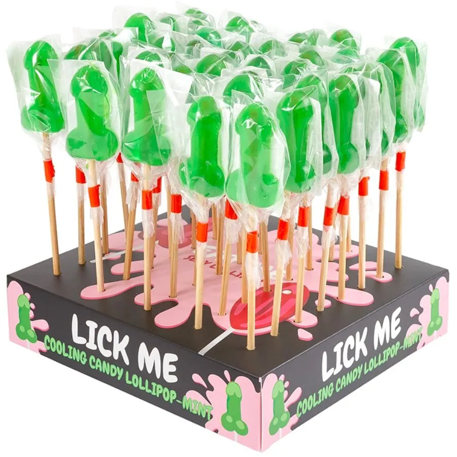 sucette pénis menthe rafraîchissante comestible ludique effet froid adultes 25g