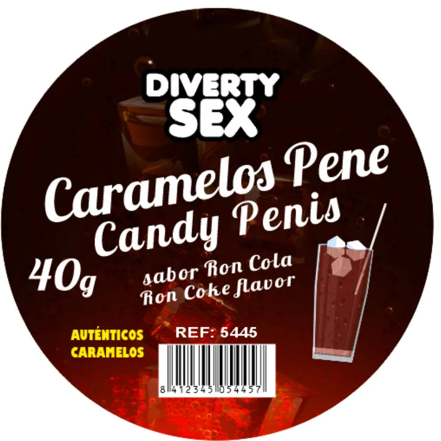bonbons forme pénis saveur rhum cola gourmands coquins adultes soirées enterrement vie célibataire cadeau original sachet vingt