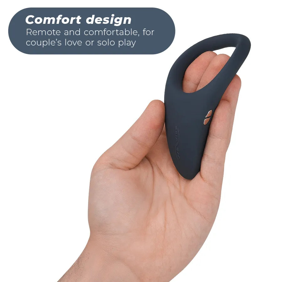 Anneau vibrant noir ergonomique pour stimulation périnée, étanche, rechargeable USB, contrôle à distance via application.