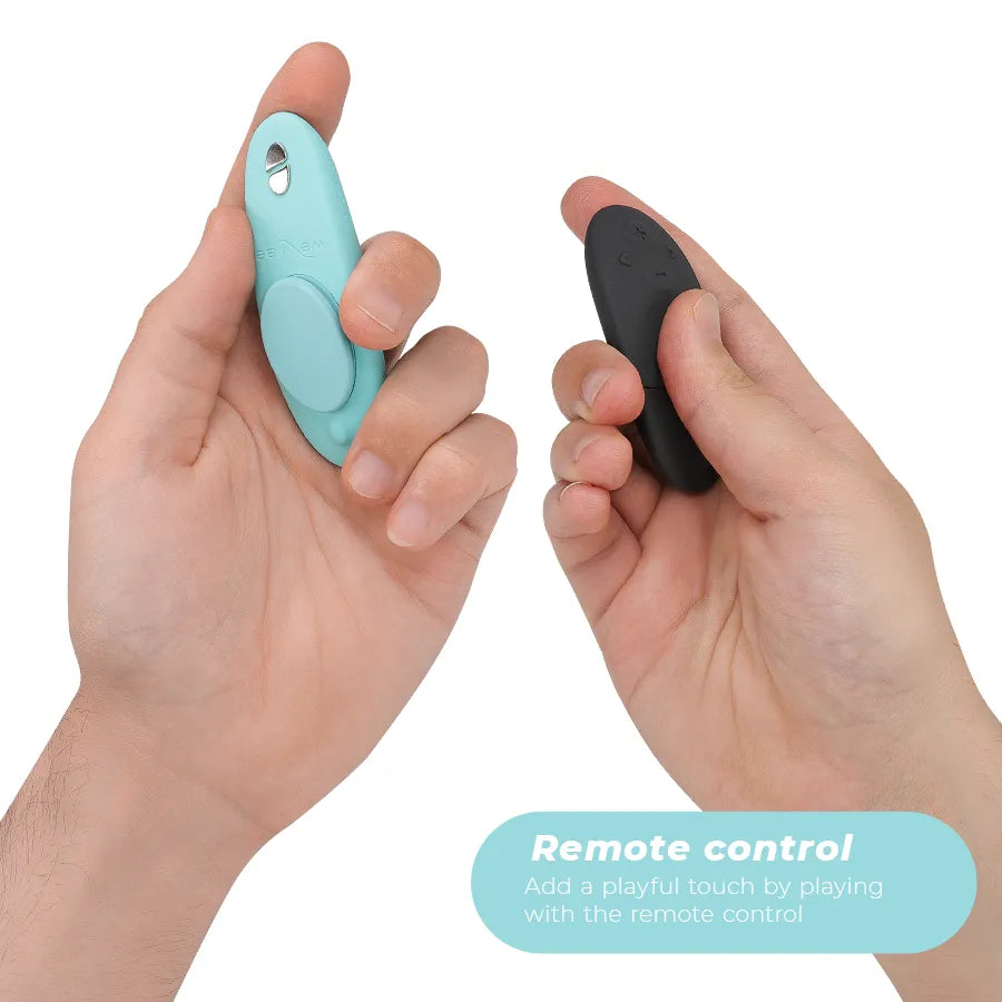 Vibromasseur clitoridien mains libres We-Vibe Moxie+ silicone imperméable application