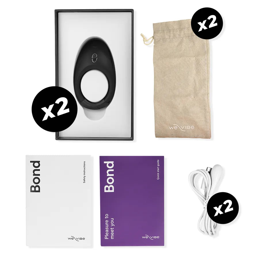 WE-VIBE TEASE US SET BOND ANNEAUX STIMULATION APPLICATION COUPLES SILICONE