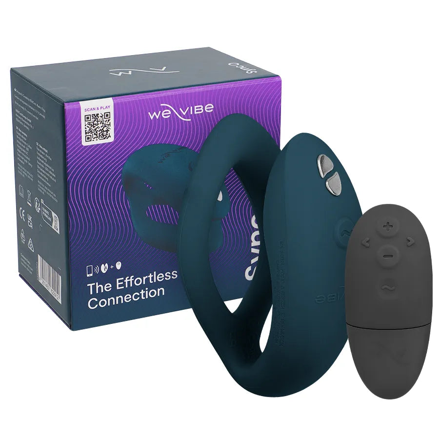 Vibromasseur couples ajustable silicone rechargeable télécommande vert foncé We-Vibe Sync