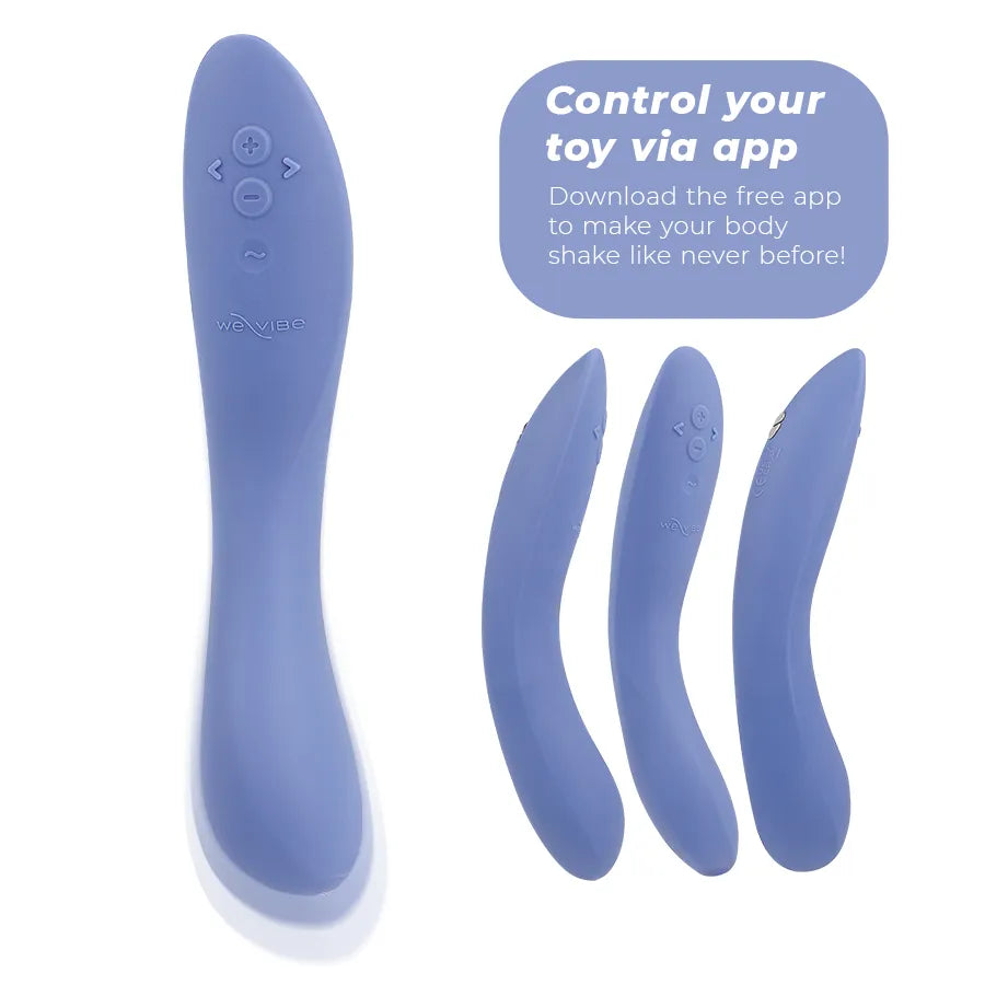 Vibromasseur silicone bleu We-Vibe Rave 2 étanche double stimulation point G clitoris