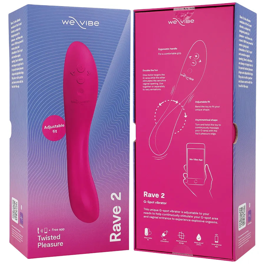 Vibromasseur silicone ergonomique point G double stimulation étanche ajustable Bluetooth Rose