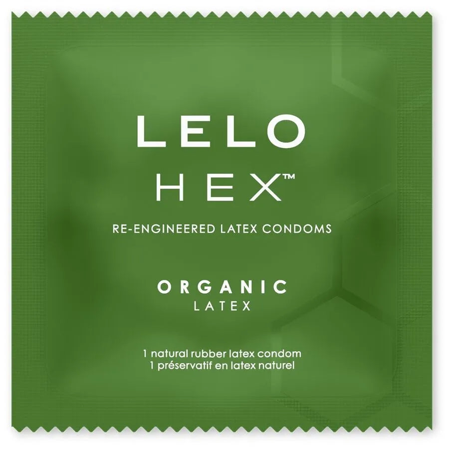 Préservatif biologique luxe sécurité L-arginine latex naturel LELO HEX™ 12 unités