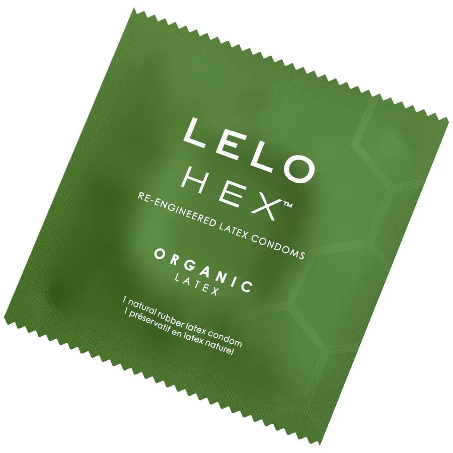 Préservatif biologique luxe sécurité L-arginine latex naturel LELO HEX™ 12 unités