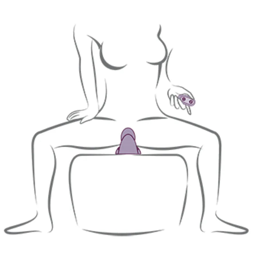Stimulateur mains libres silicone médical violet 10 vitesses Ruby Glow