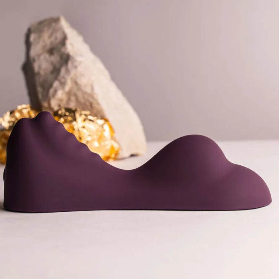 Stimulateur mains libres silicone médical violet 10 vitesses Ruby Glow