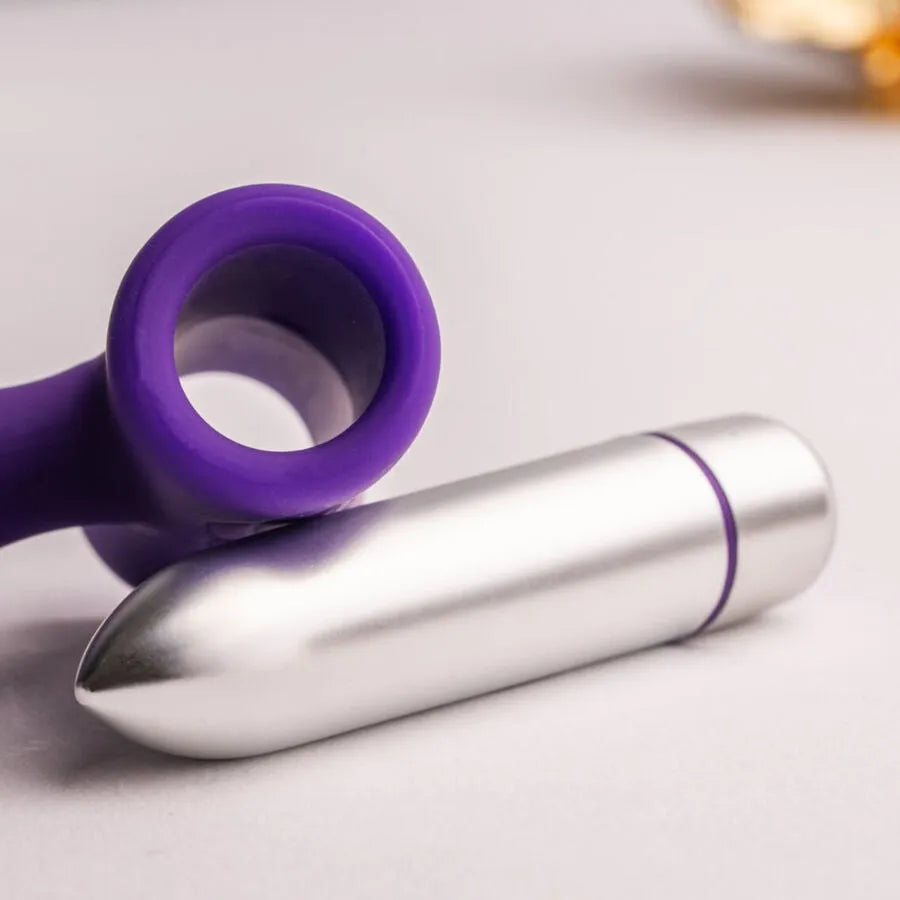 plug anal débutant flexible étanche silicone vibrations multiples confort violet