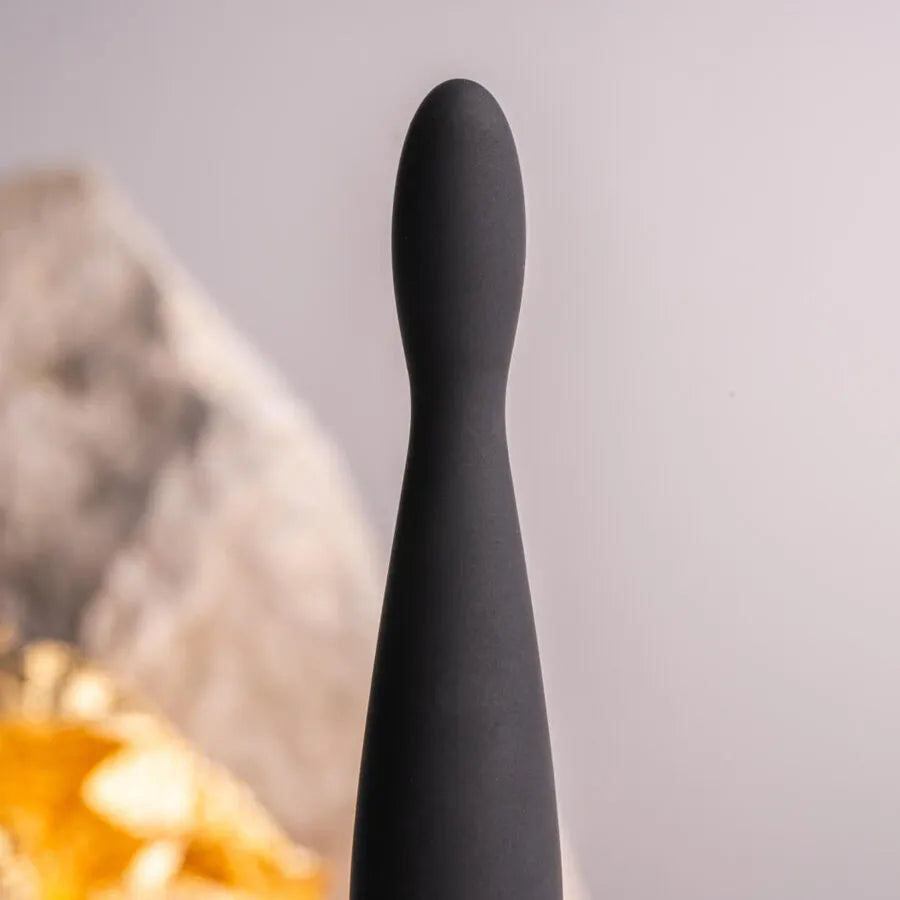 Plug anal débutants flexible vibrations 7 modes étanche silicone noir