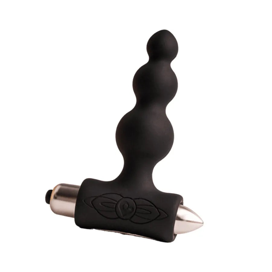 Plug anal vibrant débutant design progressif silicone étanche usage douche baignoire noir