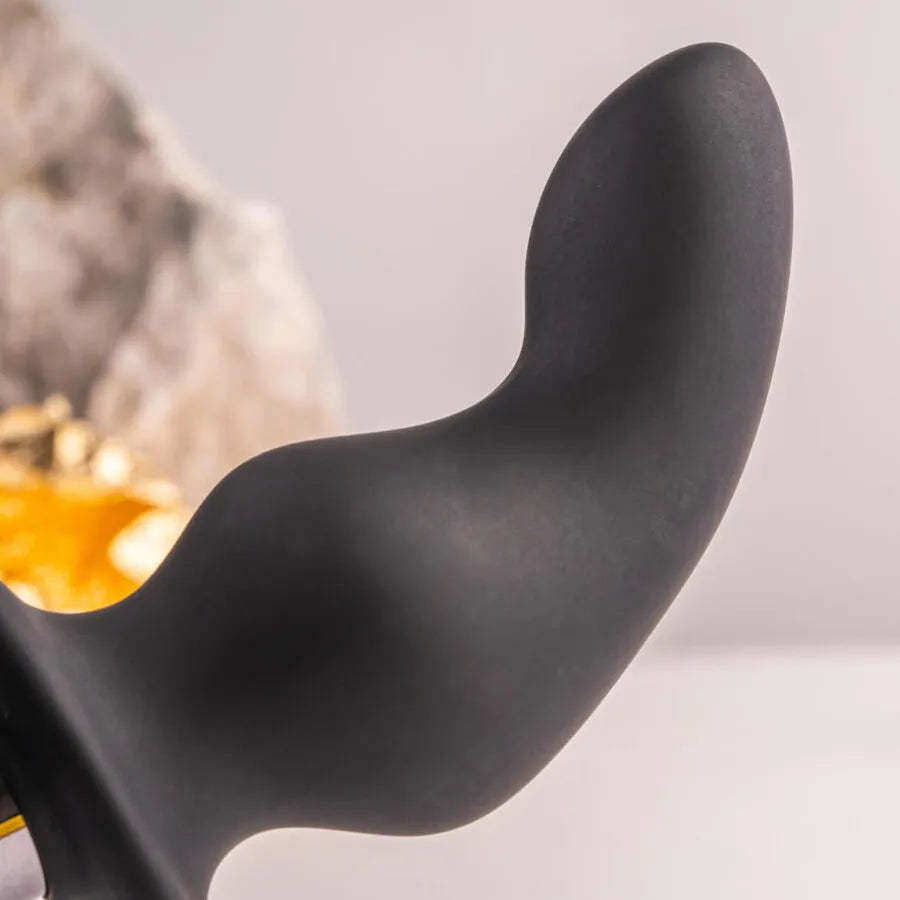Plug anal vibrant silicone anneau pénien testiculaire étanche rechargeable noir