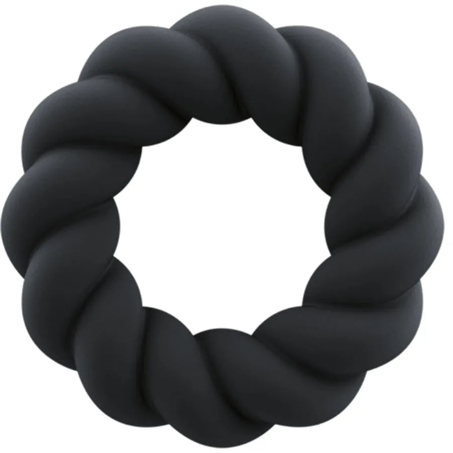 anneau pénien silicone noir étanche ergonomique souple flexible hypoallergénique discret compact léger confortable stimulation rigidité prolongation retardement
