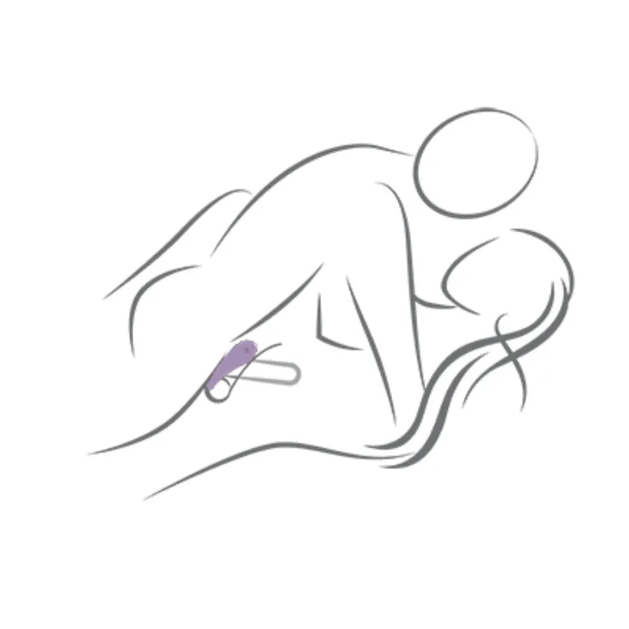 Anneau pénien vibrant en silicone violet, compact et ergonomique, pour stimulation intime à 10 vitesses, étanche.
