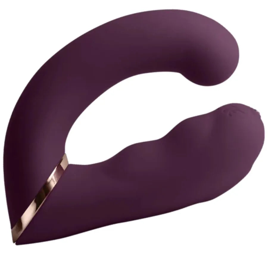 Vibromasseur double stimulation clitoris point G ergonomique silicone étanche violet