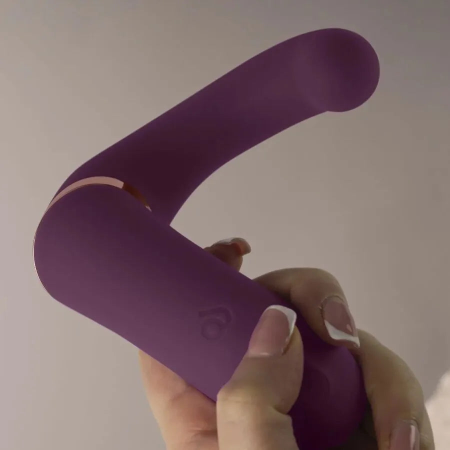 Vibromasseur double stimulation clitoris point G ergonomique silicone étanche violet