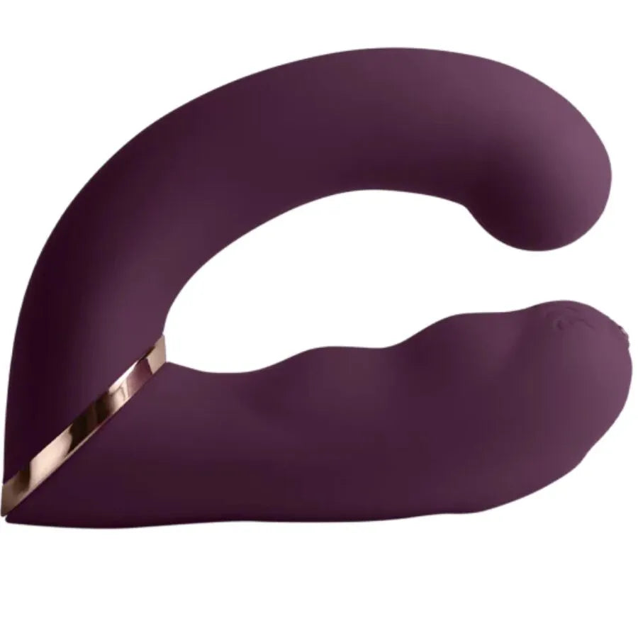Vibromasseur double stimulation clitoris point G ergonomique silicone étanche violet