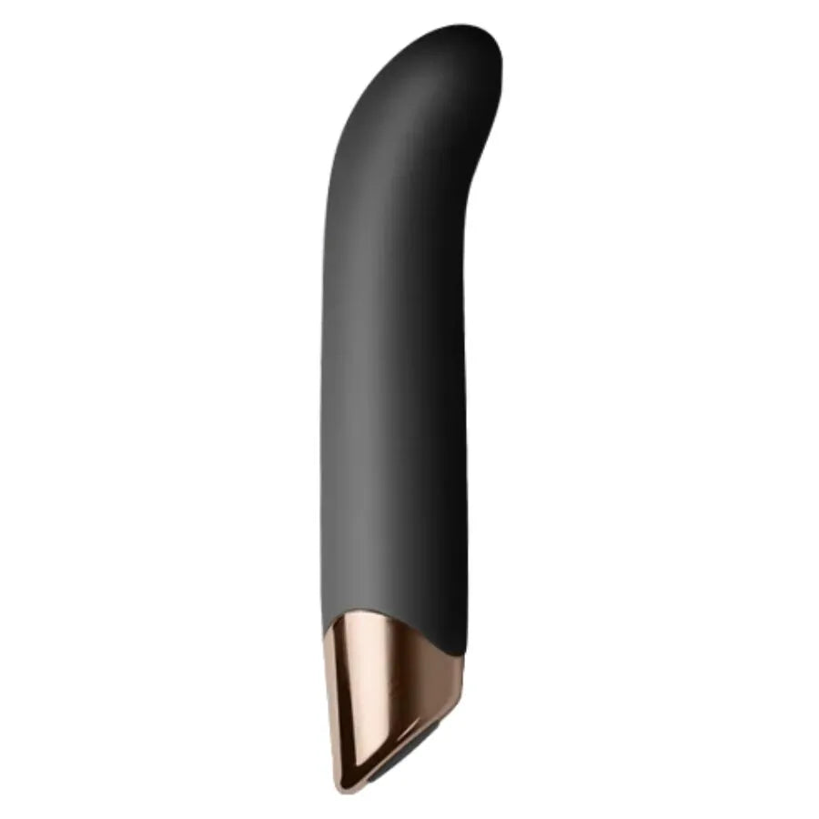 Vibromasseur point G incurvé silicone étanche rechargeable haute performance noir