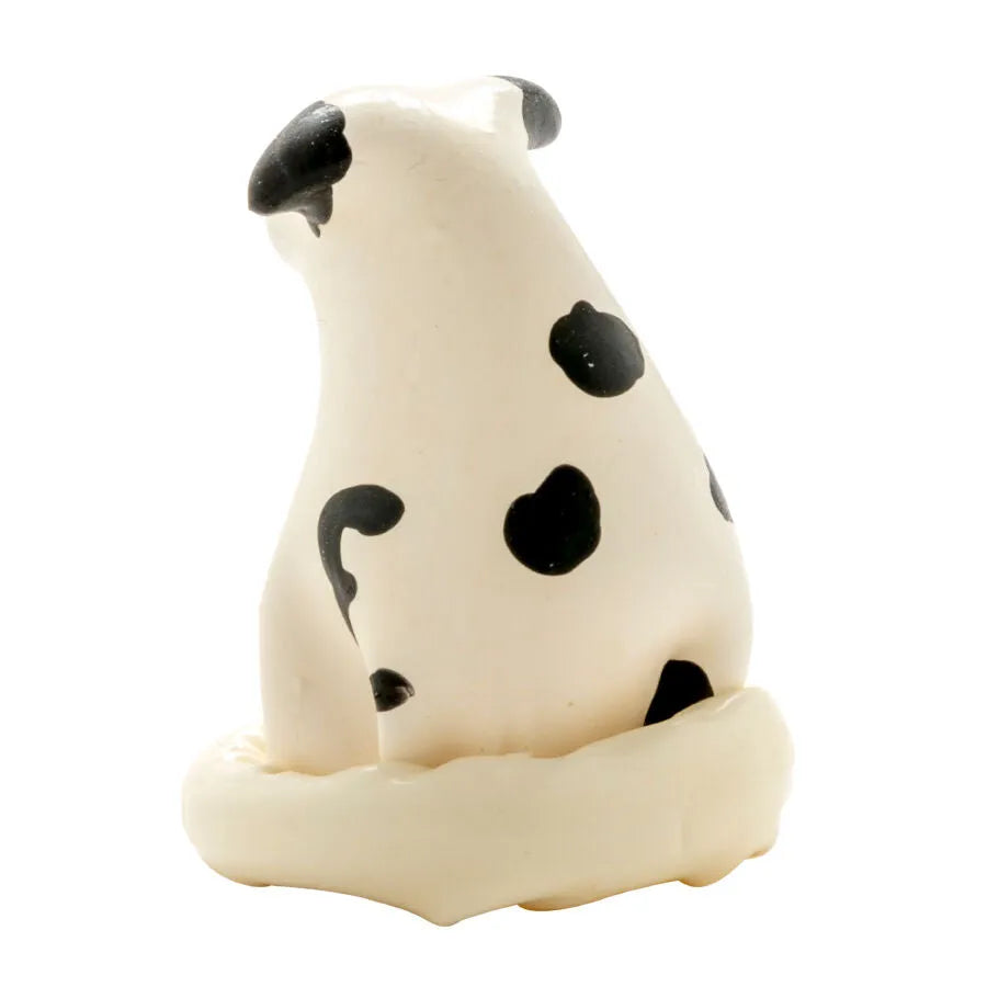 Préservatif fantaisie peint à la main, motif chien dalmatien, noir et blanc, style bohème, cadeau érotique unique.