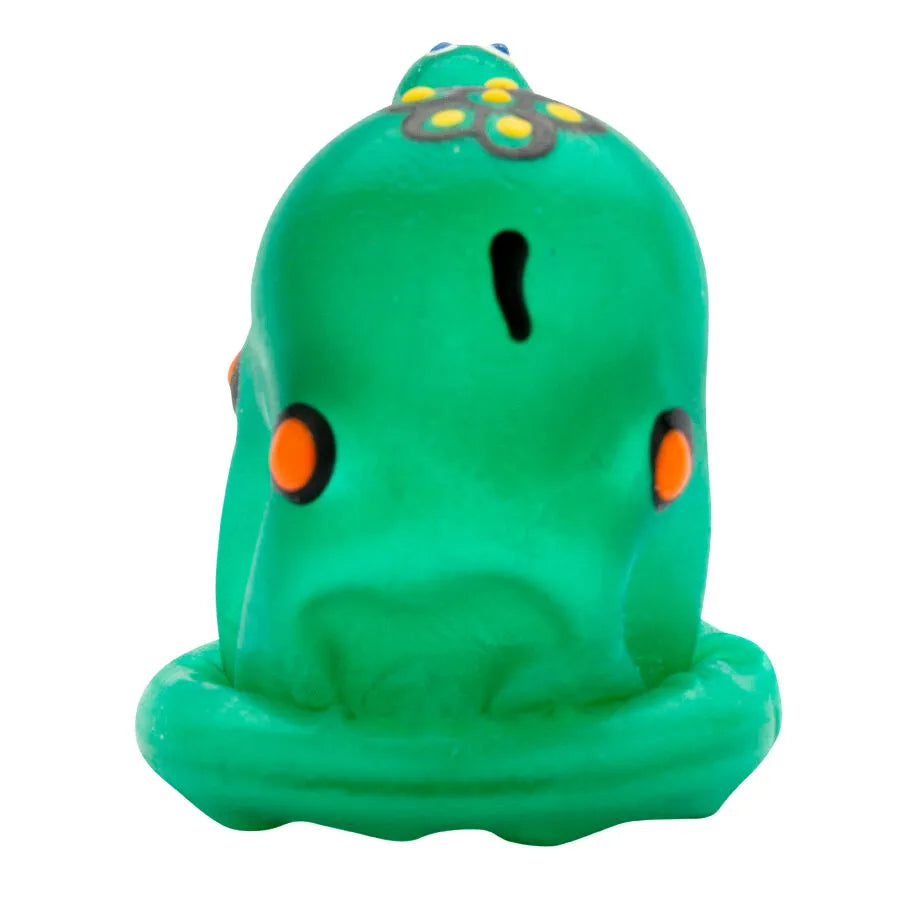 Préservatif fantaisie vert tortue peint à la main, motifs colorés, style bohème, cadeau unique, art érotique européen.