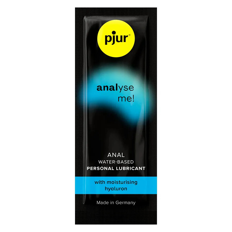 lubrifiant anal base eau effet confort acide hyaluronique hydratant non collant format 2ml poche voyage discret compatible préservatifs