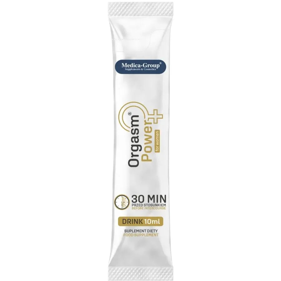 Boisson Orgasm Power pour femmes 10ml complément alimentaire amélioration intime énergisant naturel discret compact Medica Group
