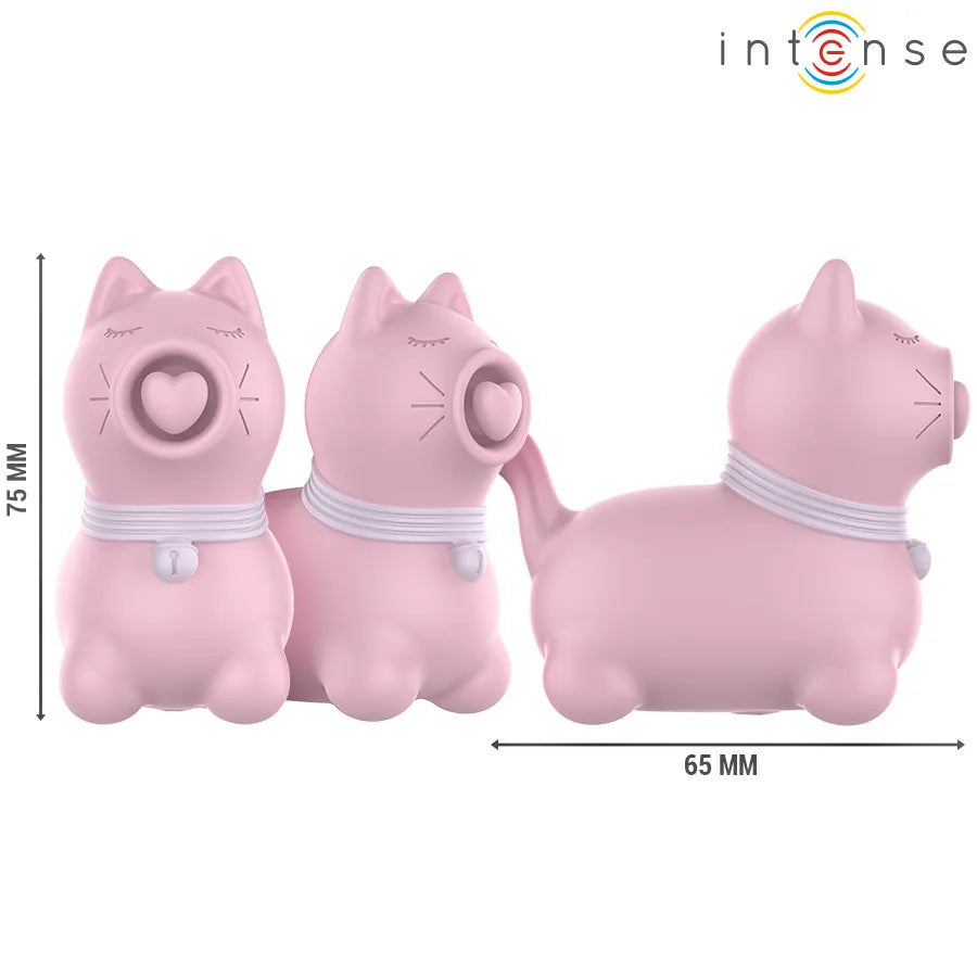 Stimulateur de langue effet pulsation design chat Marie Pink silicone doux sextoy clitoridien intime couple plaisir intense