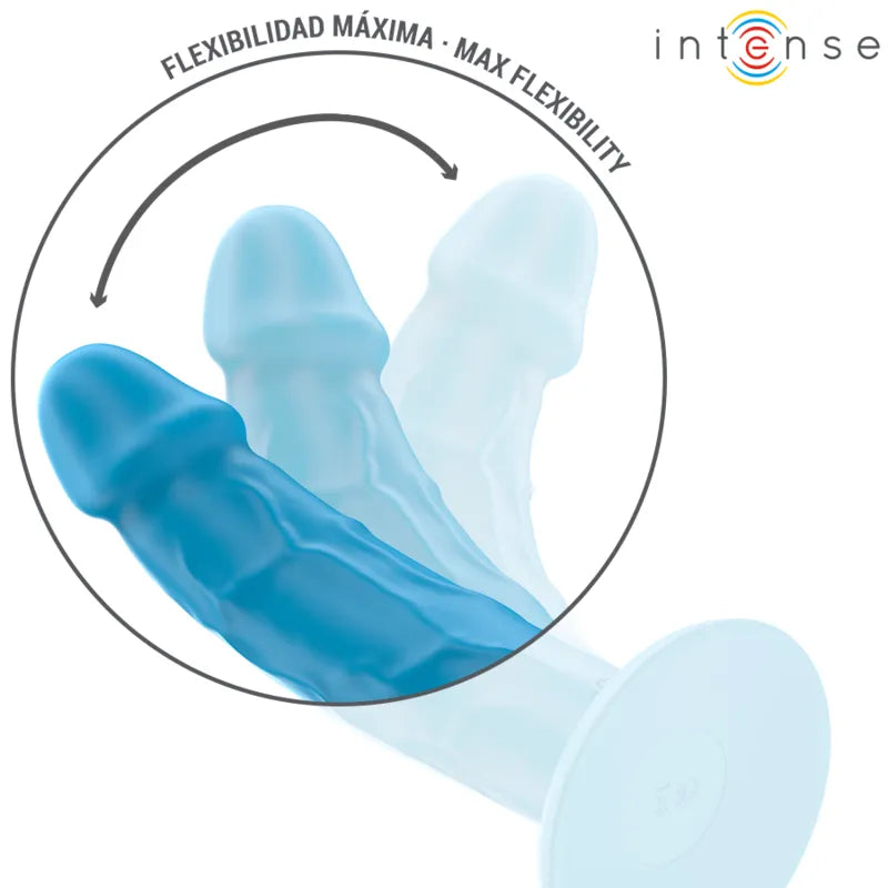 Vibromasseur réaliste silicone INTENSE Phoebe 10 vibrations télécommande bleu stimulation profonde sextoy couple eroticosexuels