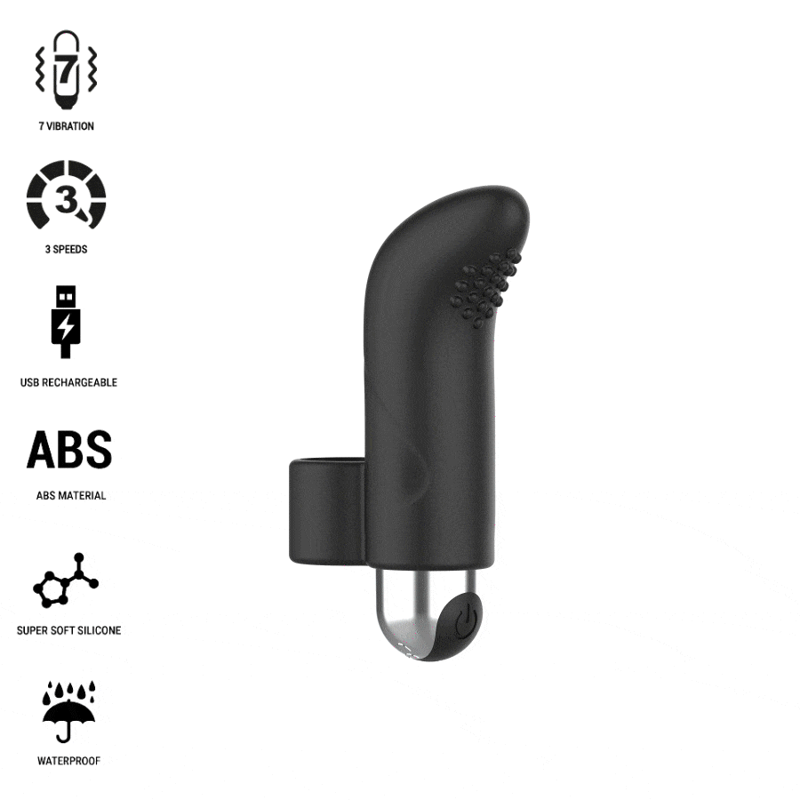 Stimulateur de doigt rechargeable Damiano avec 7 modes de vibration silicone ergonomique confortable pour femmes couples stimulation ciblée luxe