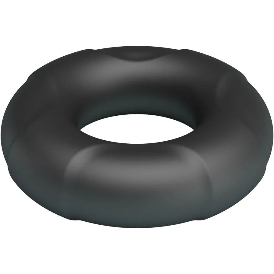 Bague en silicone noire ergonomique Crazy Bull Arvell, souple, hypoallergénique, améliore l'intimité masculine.