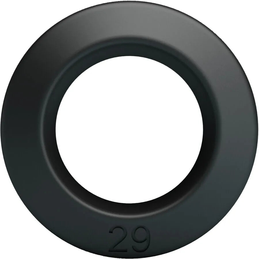 Anneau noir en silicone médical Crazy Bull Brodan Model 9, design circulaire pour confort et contrôle intime.