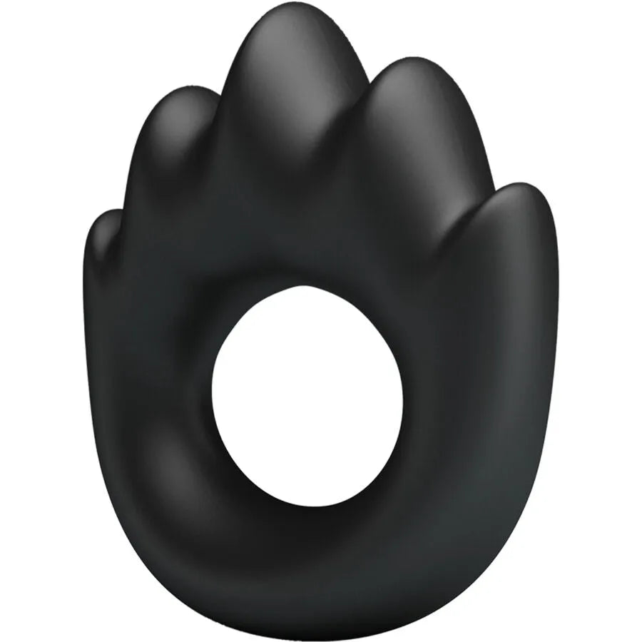 Bague en silicone noire Crazy Bull Modèle 13, design ergonomique, stimulation intensifiée, confort optimal pour homme.
