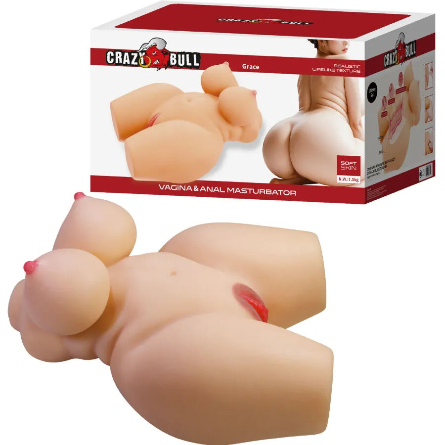 Crazy Bull Grace masturbateur féminin réaliste vagin et anal 7,5 kg TPR haute qualité hygiénique