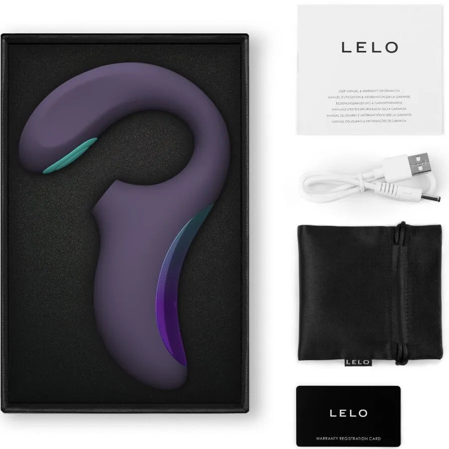 Vibromasseur Sonique Lelo Enigma Double Stimulation Point A Clitoris Cyber Violet Rechargeable Étanche Silicone Luxueux Sexe Intime Femme Couple