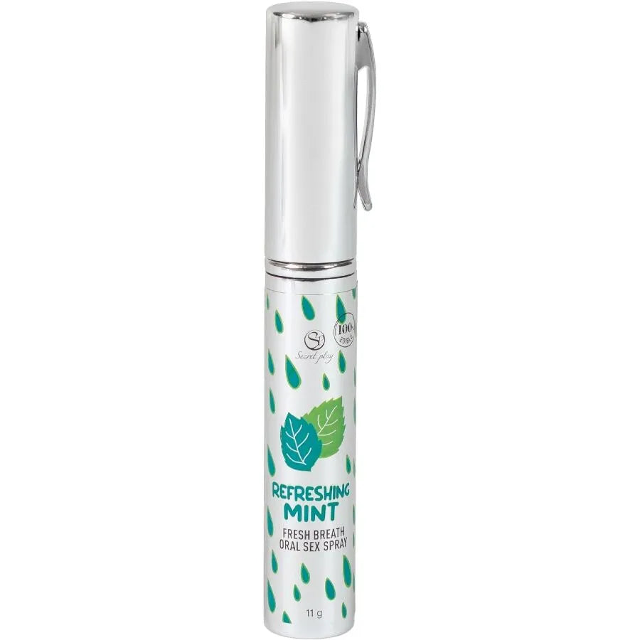 Spray hydratant menthe rafraîchissant pour sexe oral Secretplay usage intime portable
