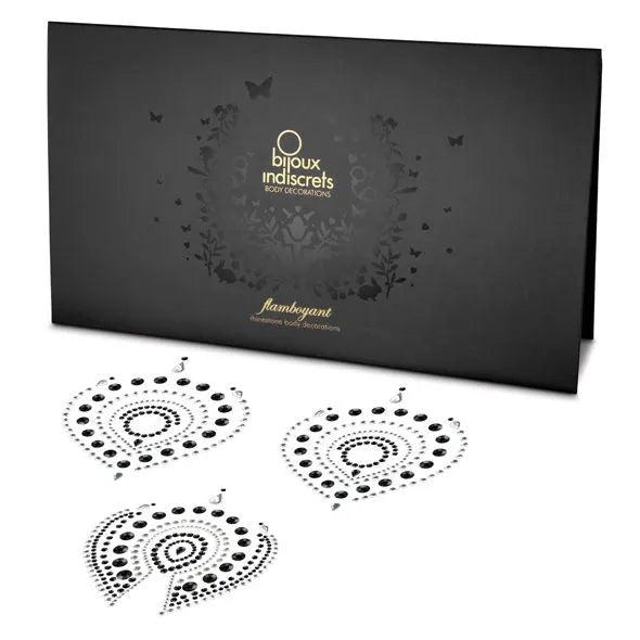bijoux intimes séduction noir argent décorations corporelles lumineuses glamour mystérieux scintillants raffinés confortables ajustables hypoallergéniques élégants