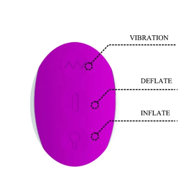Vibromasseur gonflable rechargeable silicone haute qualité multi-vibrations Pretty Love Dempsey