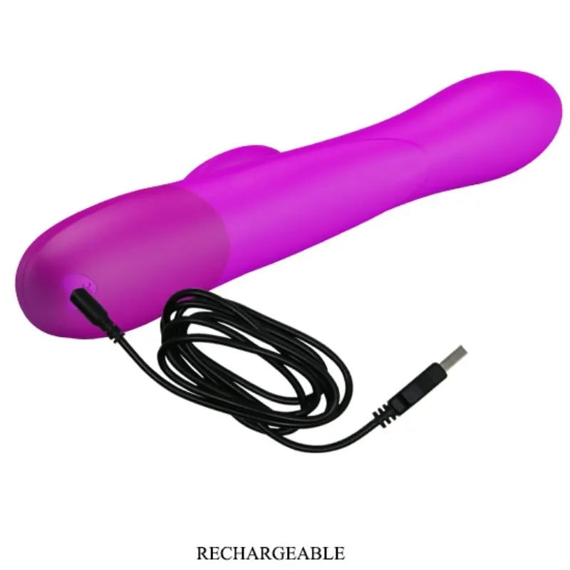 Vibromasseur gonflable rechargeable silicone haute qualité multi-vibrations Pretty Love Dempsey