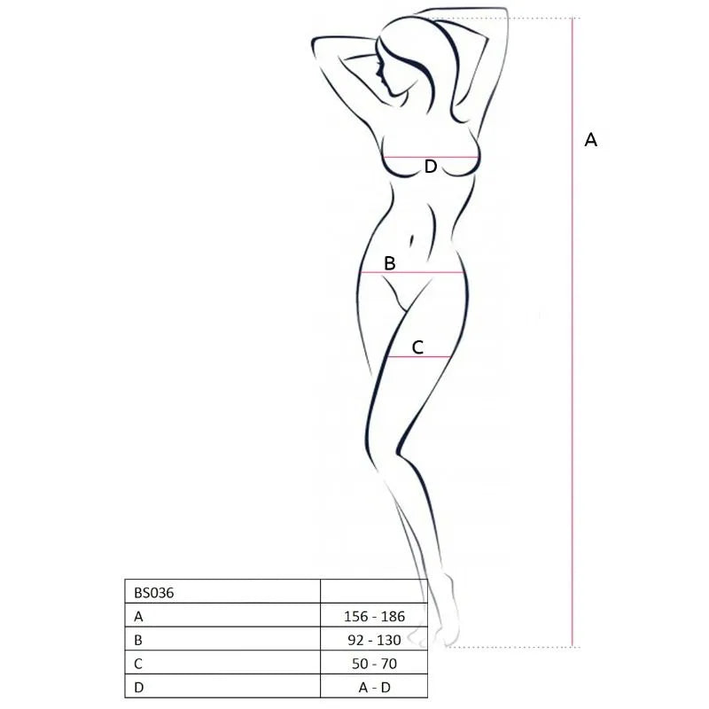 PASSION FEMME BS036 BODY RÉSILLE SEXY OUVERT ENTREJAMBE BRODERIE BLANCHE