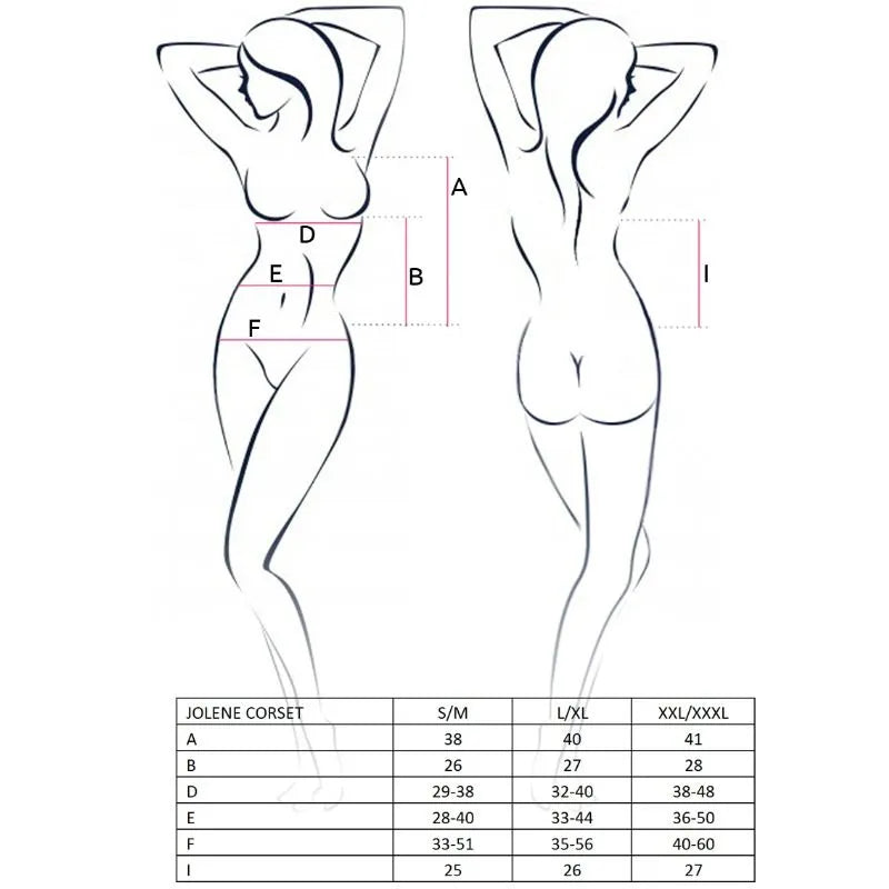 PASSION FEMME JOLENE CORSET NOIR LINGERIE SEXY SEDUCTION POLYESTER TAILLE S M