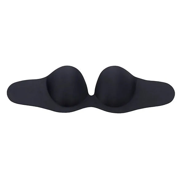 Soutien-gorge noir balconnet Gala, sans bretelles, avec armatures et coussinets push-up adhésifs pour silhouette galbée.