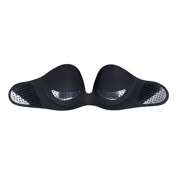 Soutien-gorge noir Gala balconnet avec armatures, coussinets push-up adhésifs, idéal pour robes dos nu.