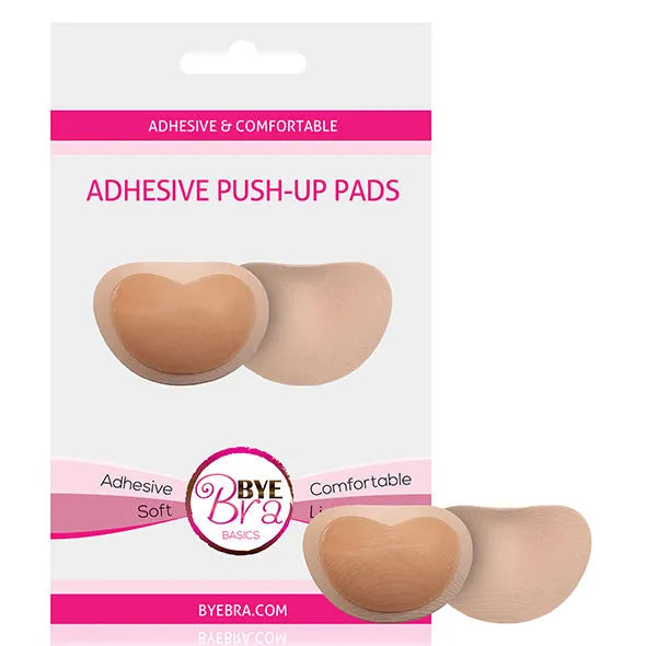 Coussinets adhésifs push-up invisibles couleur chair, forme ergonomique, confortables, réutilisables pour décolleté naturel.
